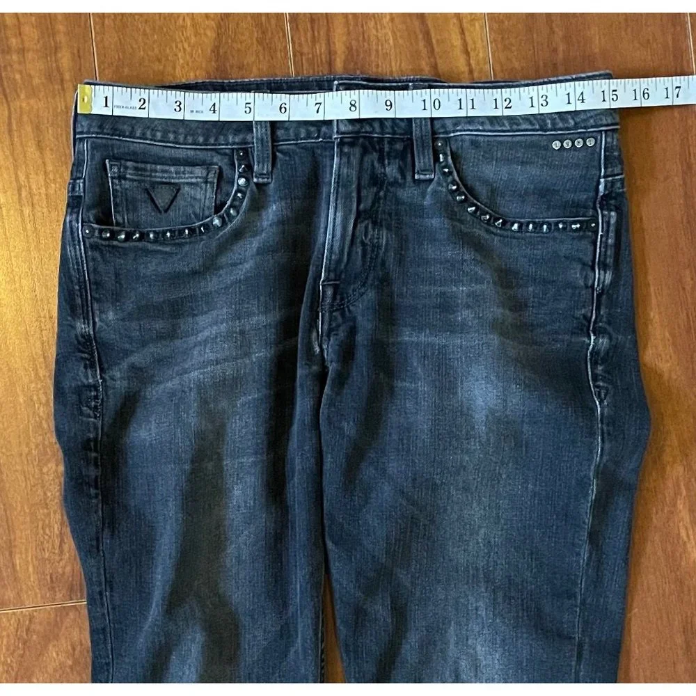 GUESS LOS ANGELES 1981 Dark Gray FAIRFAX SKINNY JEANS Women size 28 - Picture 9 of 12